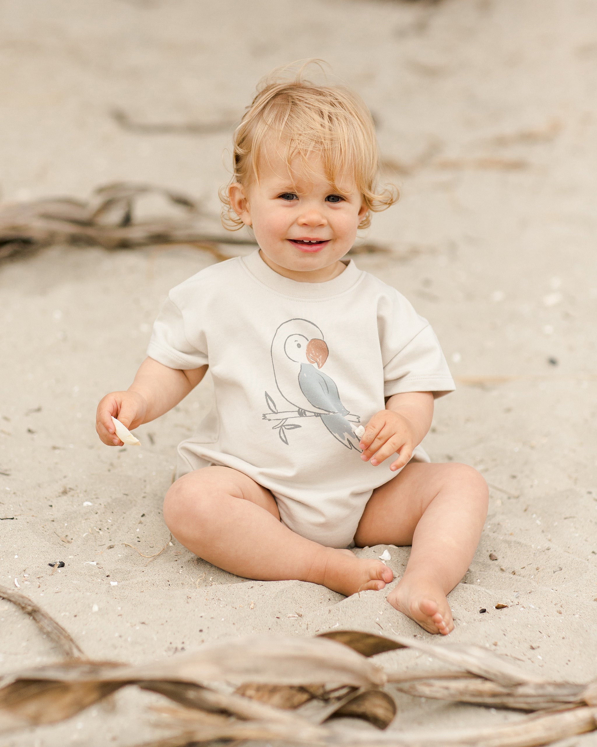 Relaxed Bubble Romper || Parrot