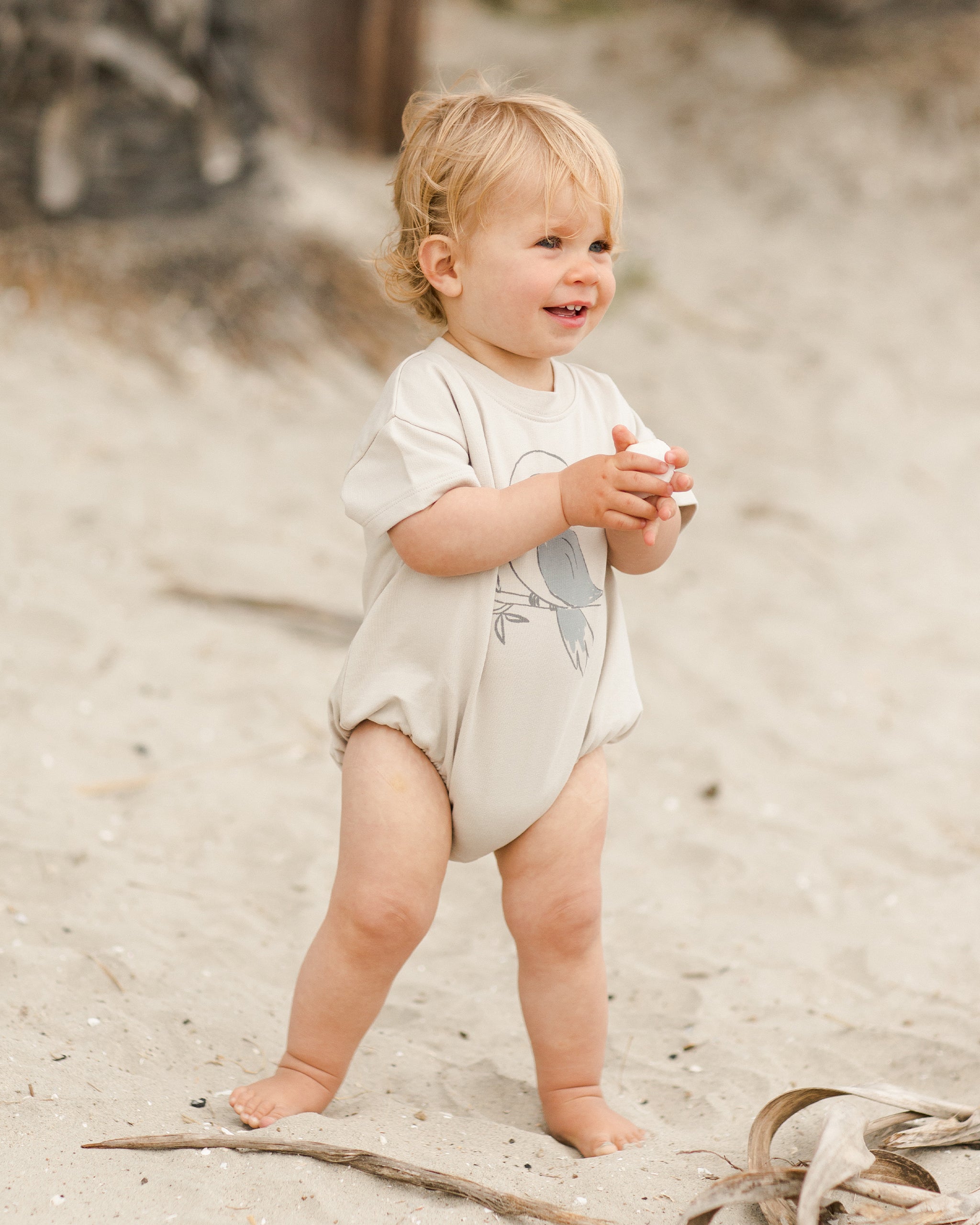 Relaxed Bubble Romper || Parrot