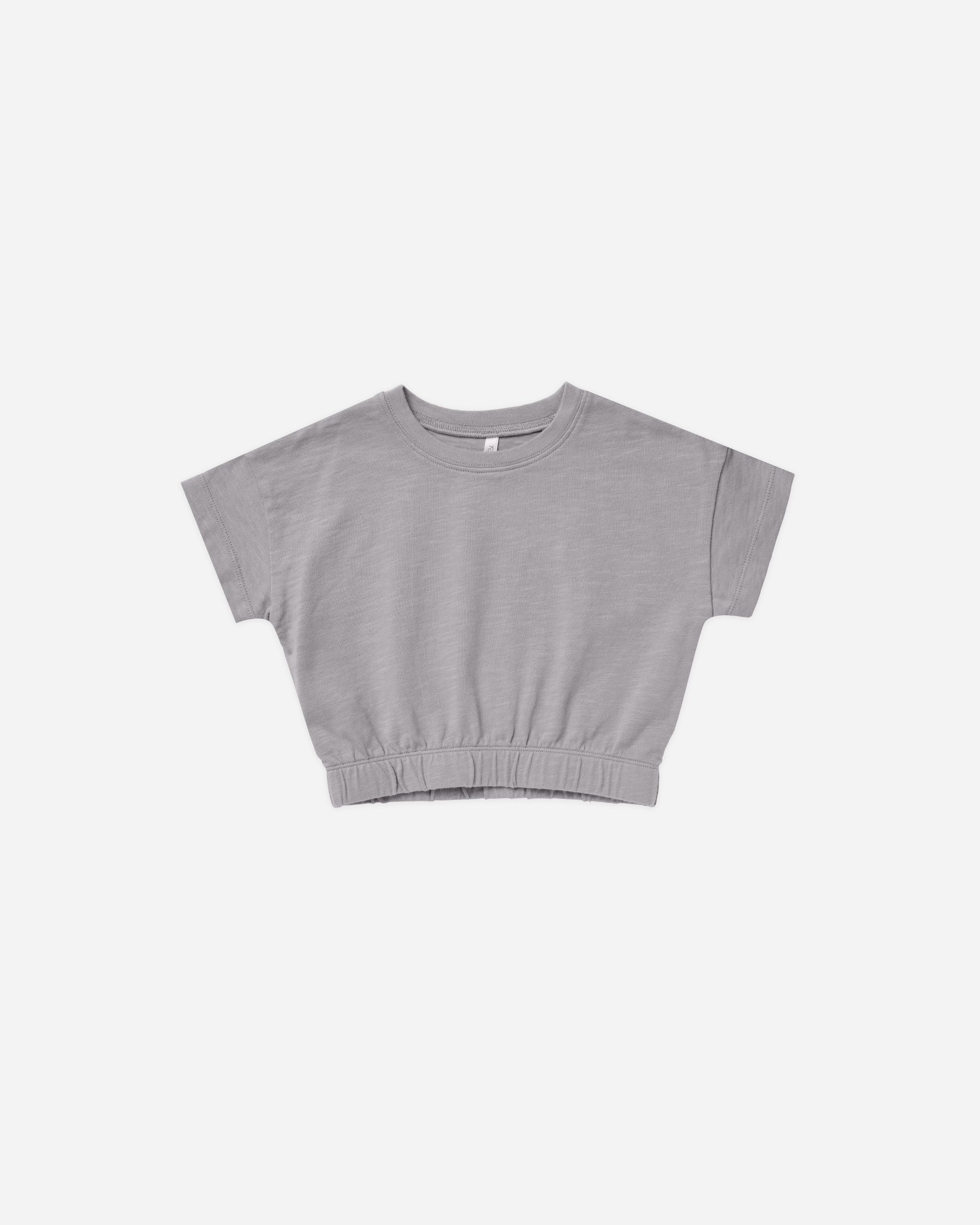 Cinched Jersey Tee || French Blue - Rylee + Cru | Kids Clothes | Trendy Baby Clothes | Modern Infant Outfits |
