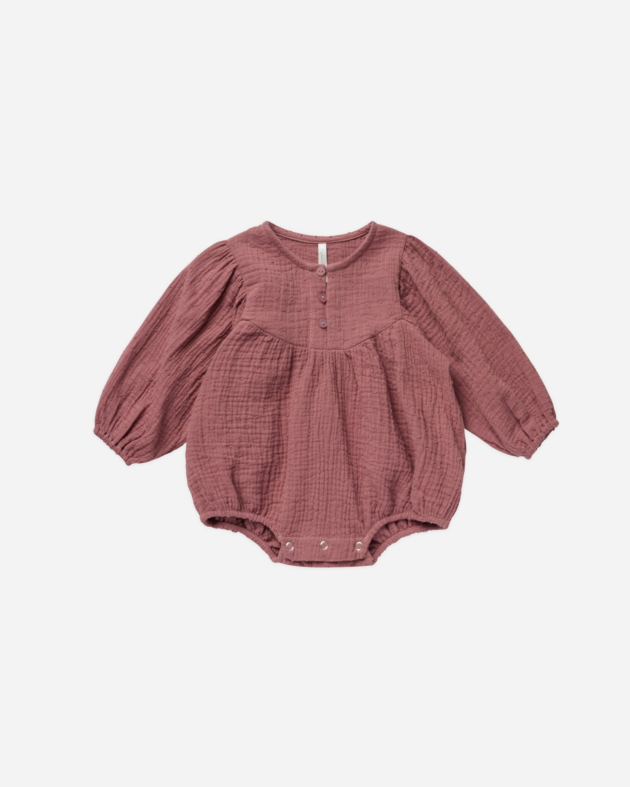 Gwen Romper || Raspberry - Rylee + Cru | Kids Clothes | Trendy Baby Clothes | Modern Infant Outfits |