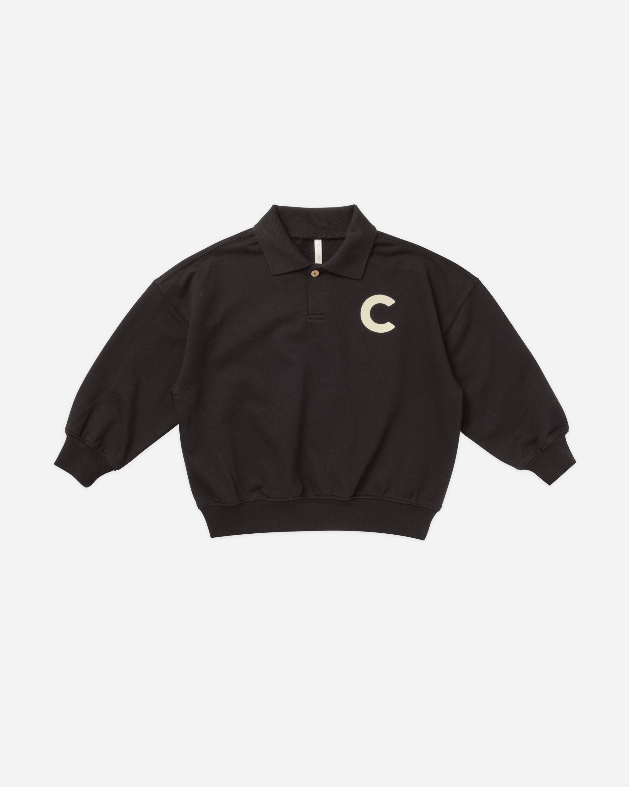 Collared Sweatshirt || Black