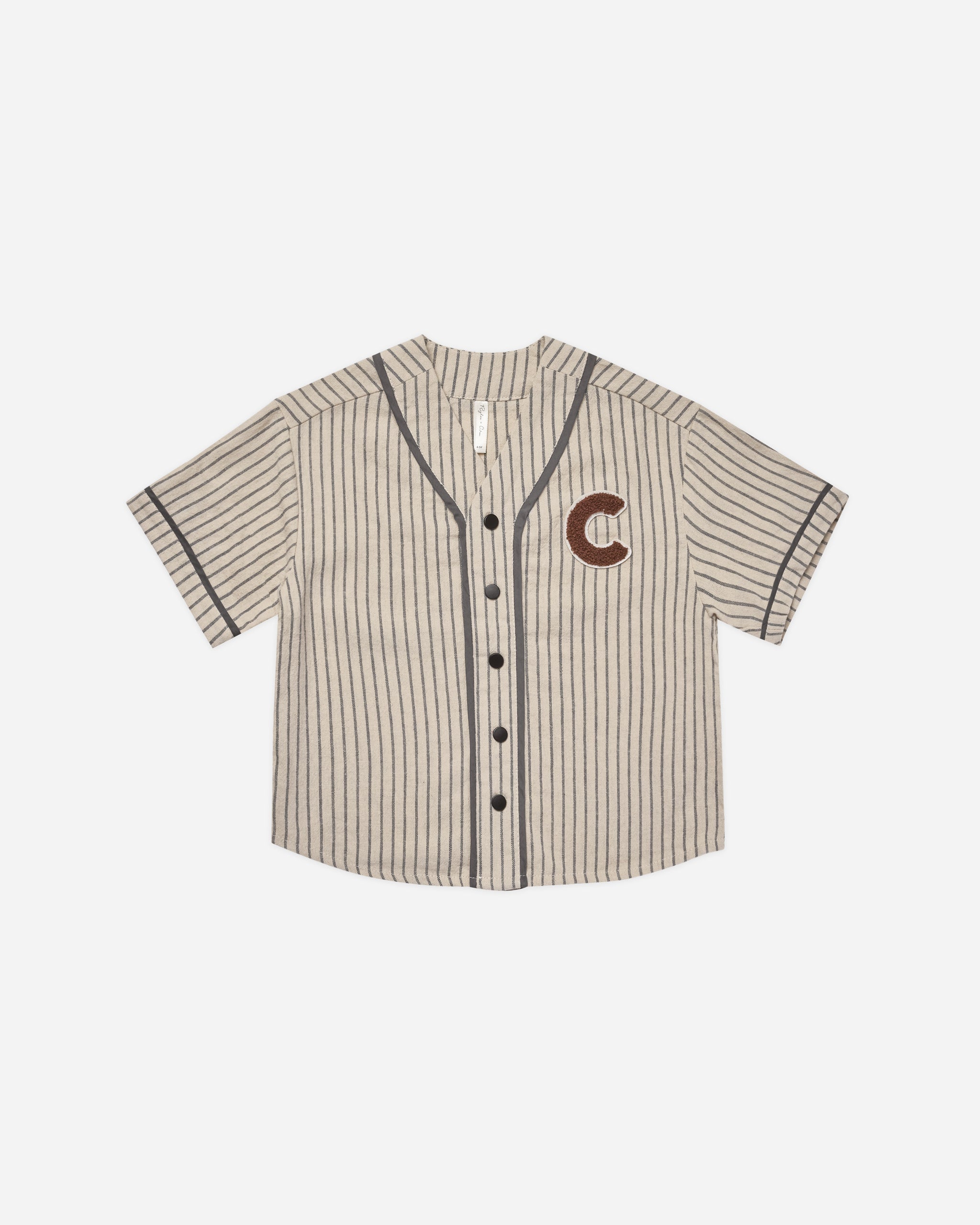 Baseball Shirt || Slate Pinstripe