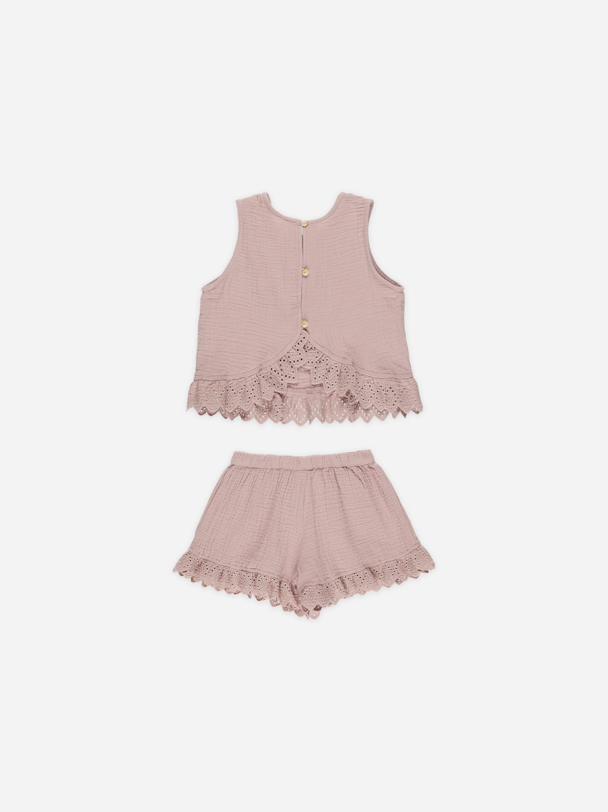 Leonie Set || Mauve - Rylee + Cru | Kids Clothes | Trendy Baby Clothes | Modern Infant Outfits |