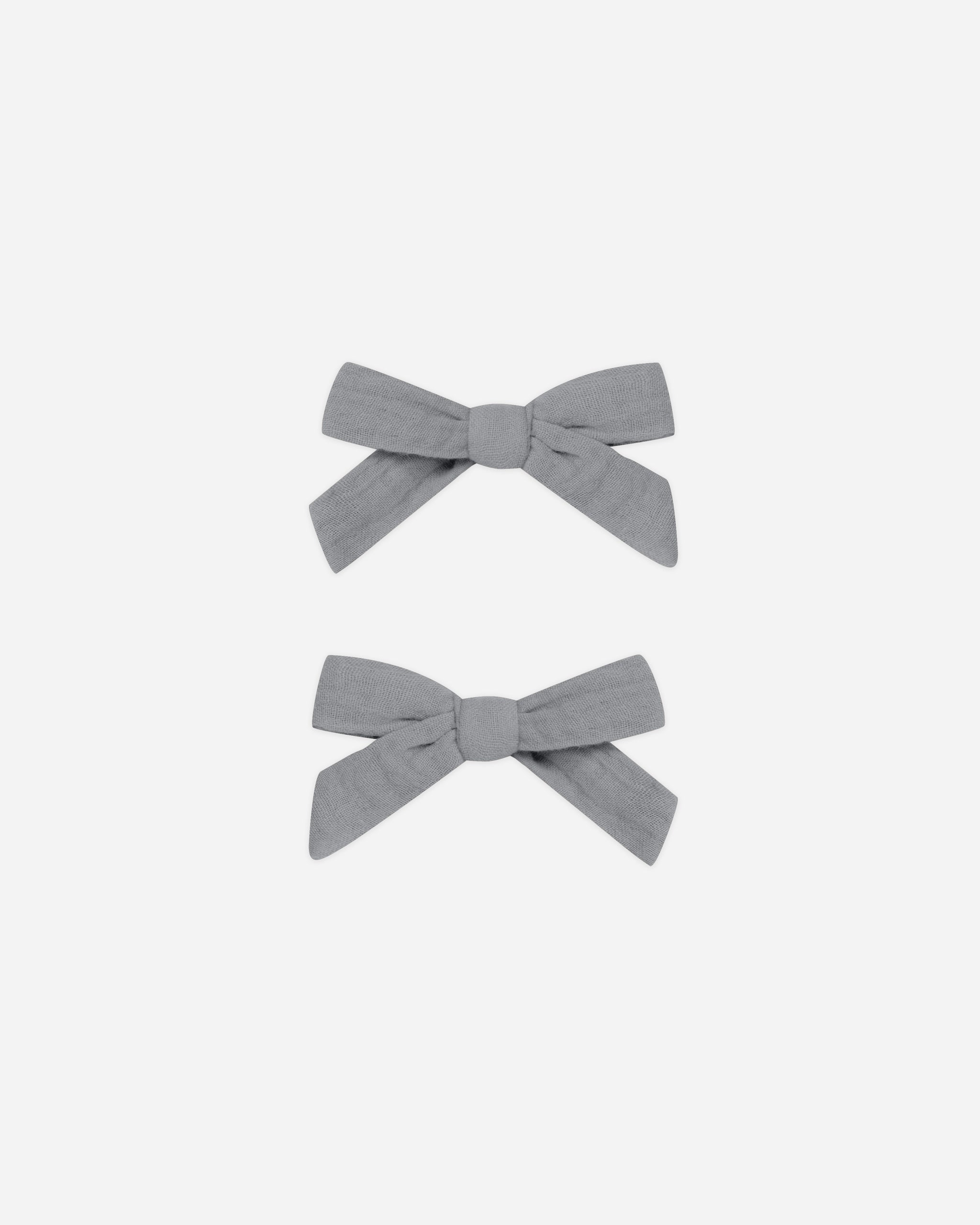 Bow W.Clip || Dusty Blue - Rylee + Cru | Kids Clothes | Trendy Baby Clothes | Modern Infant Outfits |