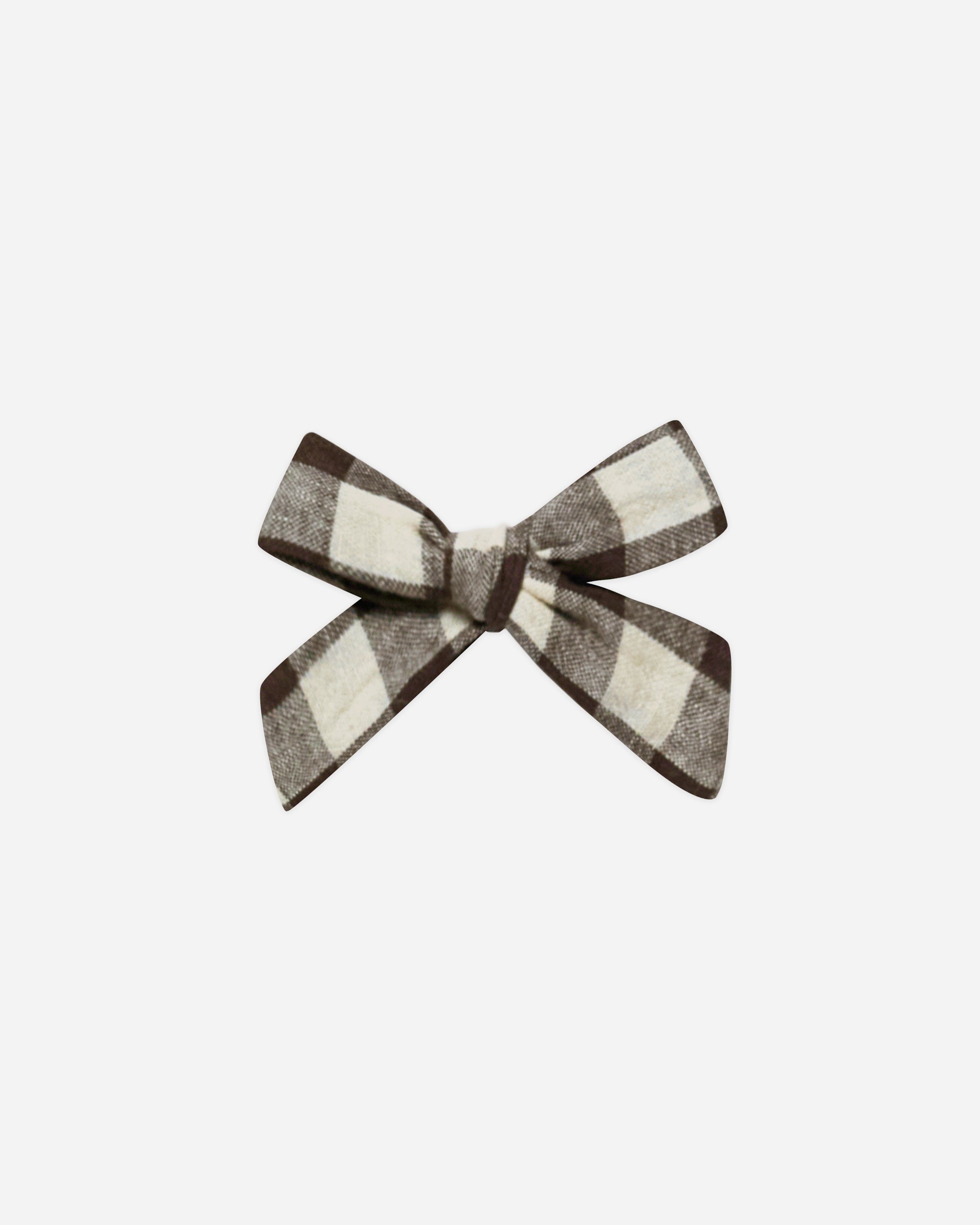 Girl Bow || Charcoal Check - Rylee + Cru | Kids Clothes | Trendy Baby Clothes | Modern Infant Outfits |