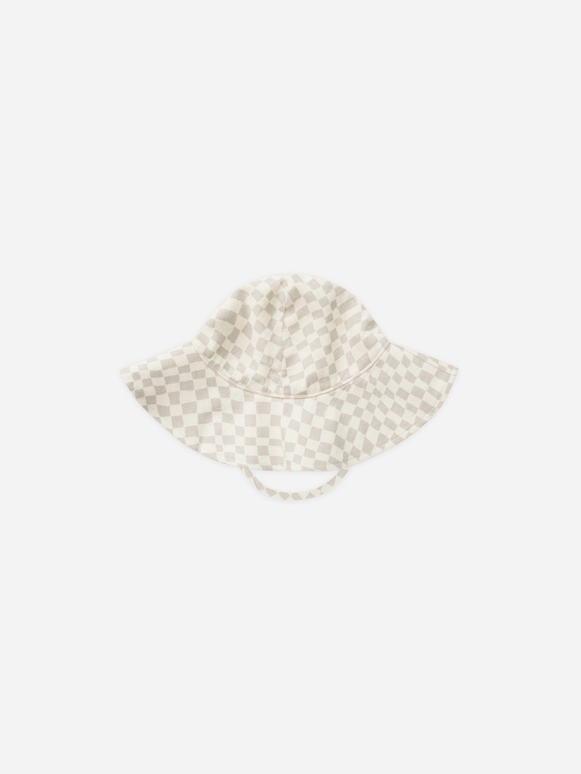 Floppy Sun Hat || Dove Check - Rylee + Cru | Kids Clothes | Trendy Baby Clothes | Modern Infant Outfits |