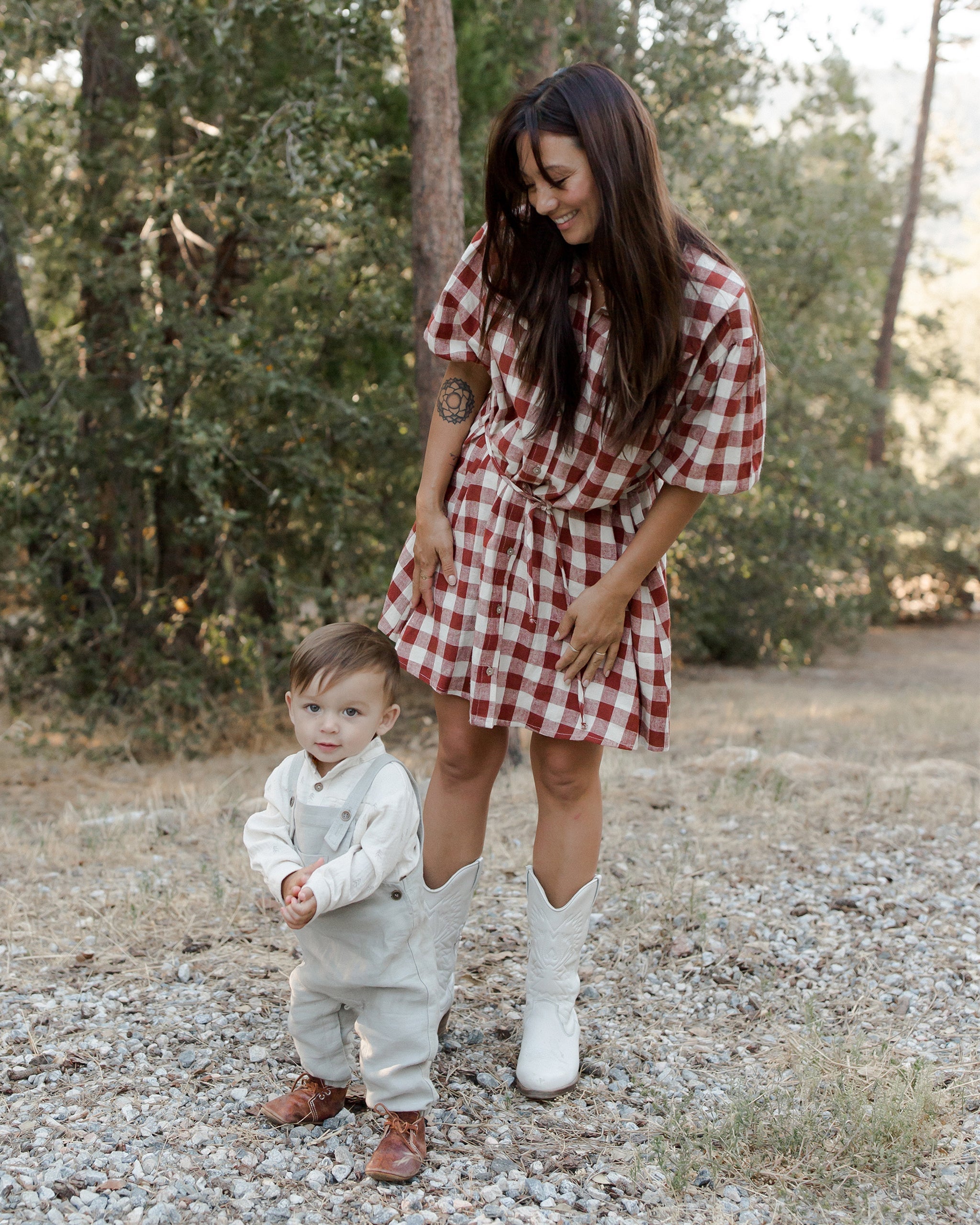 Olive Dress | Ruby Plaid - Rylee + Cru | Kids Clothes | Trendy Baby Clothes | Modern Infant Outfits |