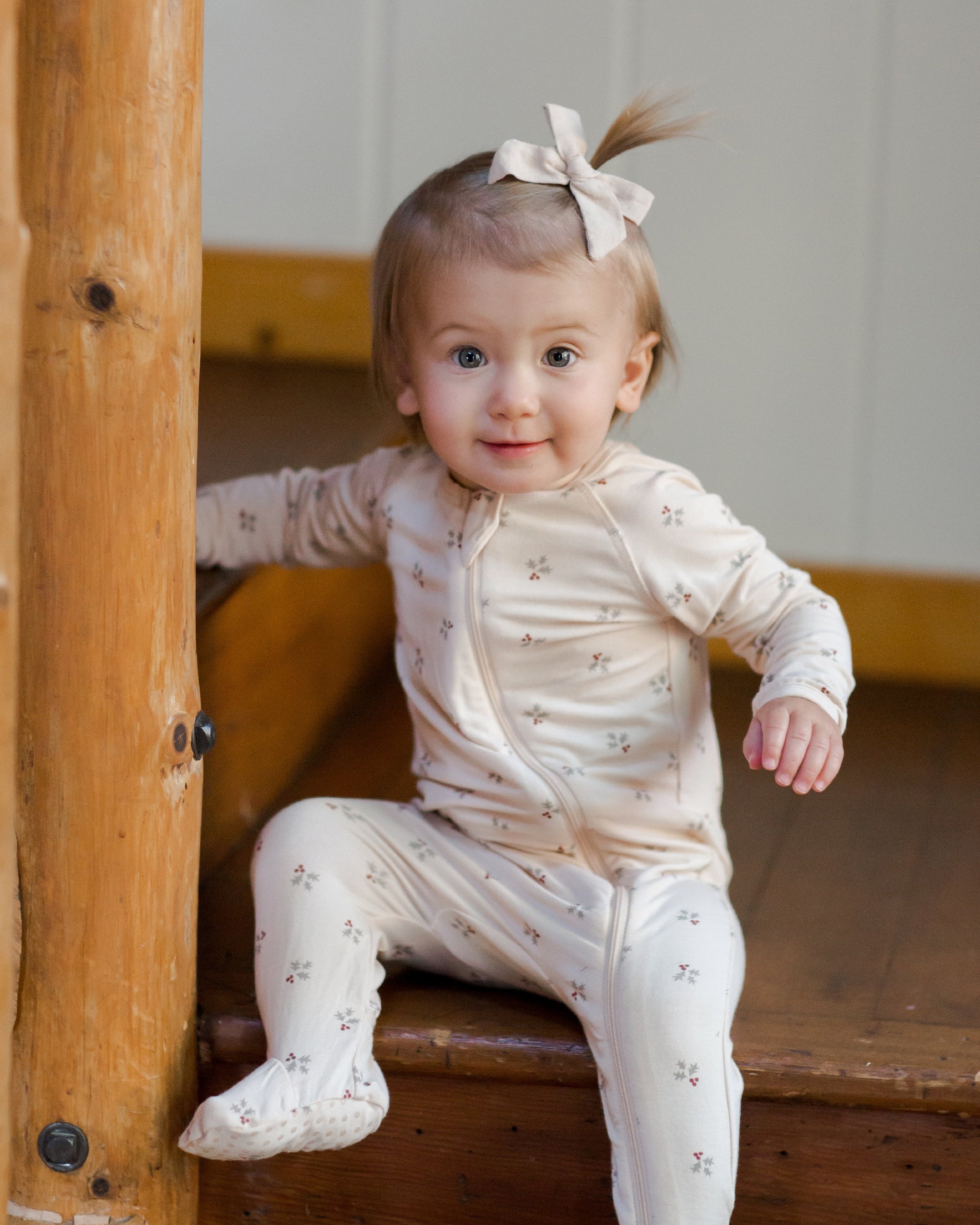 Modal Footie || Holly Berry - Rylee + Cru | Kids Clothes | Trendy Baby Clothes | Modern Infant Outfits |