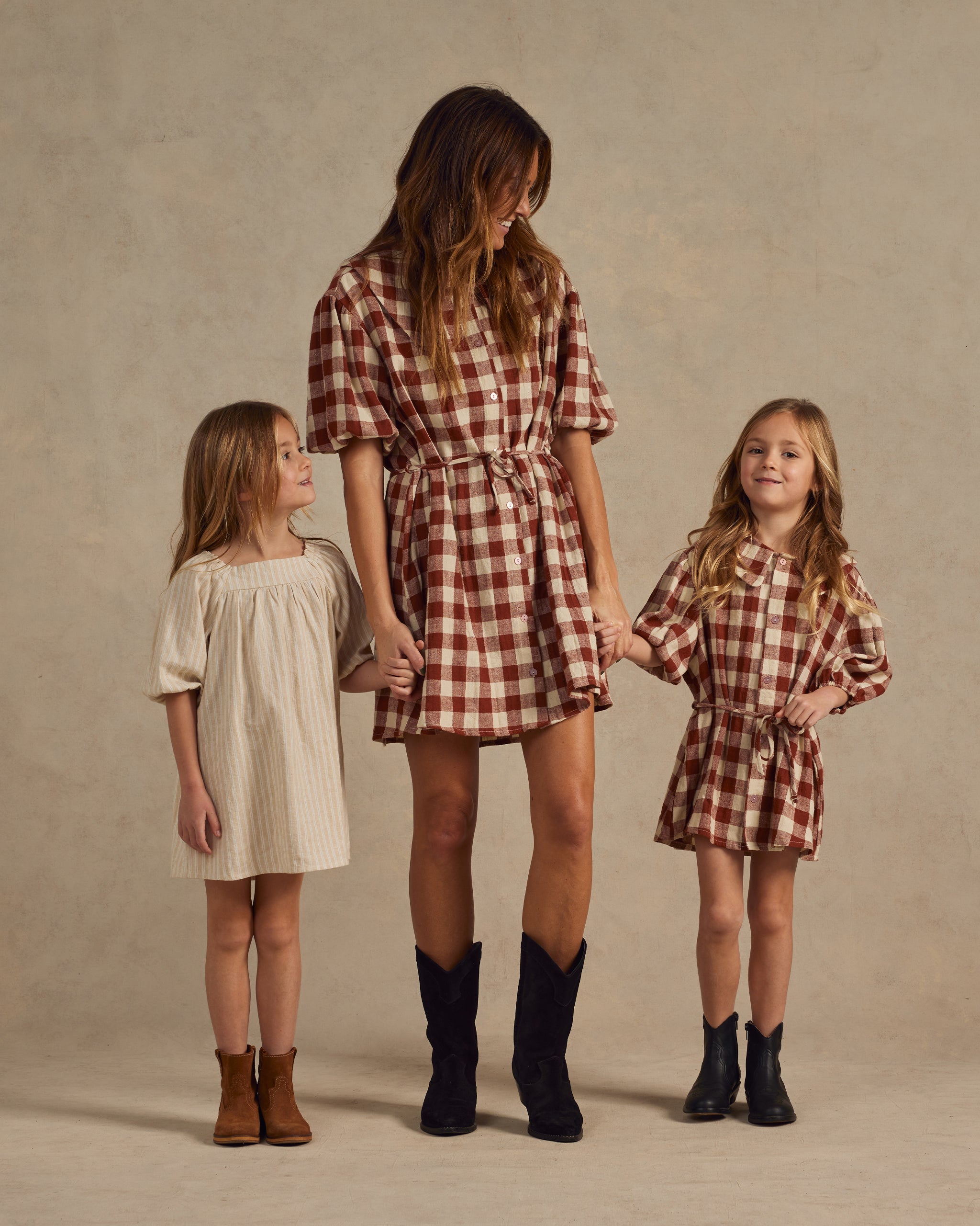 Talee Dress || Champagne Stripe - Rylee + Cru | Kids Clothes | Trendy Baby Clothes | Modern Infant Outfits |
