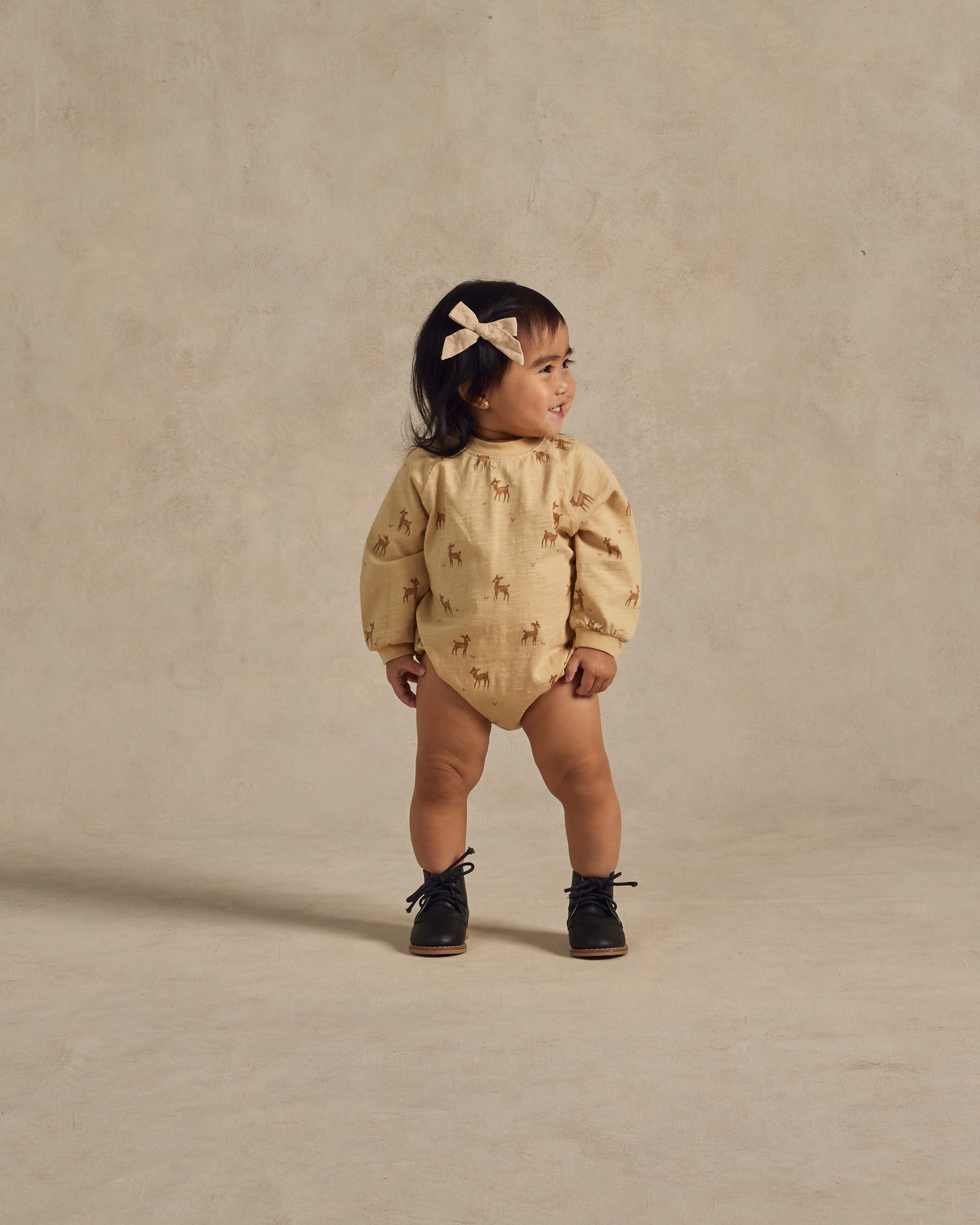 Crewneck Romper || Deer - Rylee + Cru | Kids Clothes | Trendy Baby Clothes | Modern Infant Outfits |