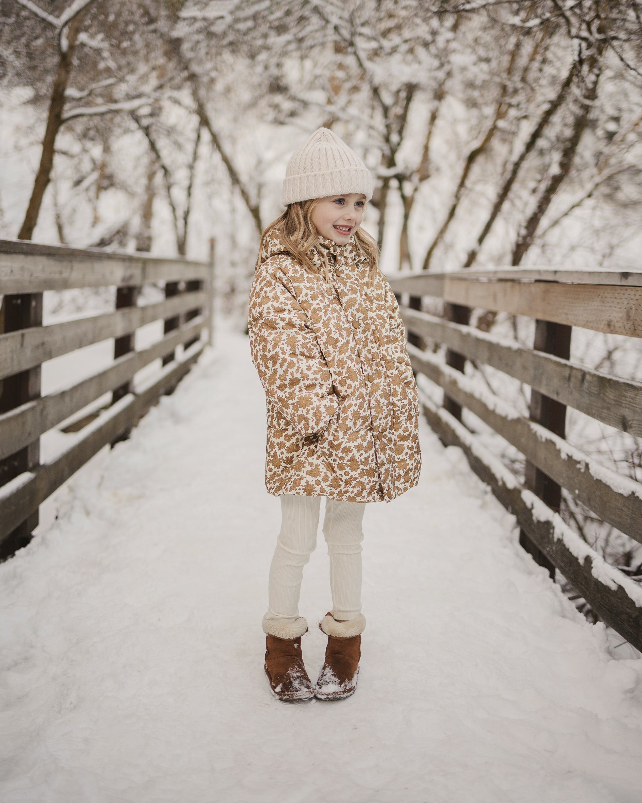 Puffer Jacket || Gold Gardens - Rylee + Cru | Kids Clothes | Trendy Baby Clothes | Modern Infant Outfits |